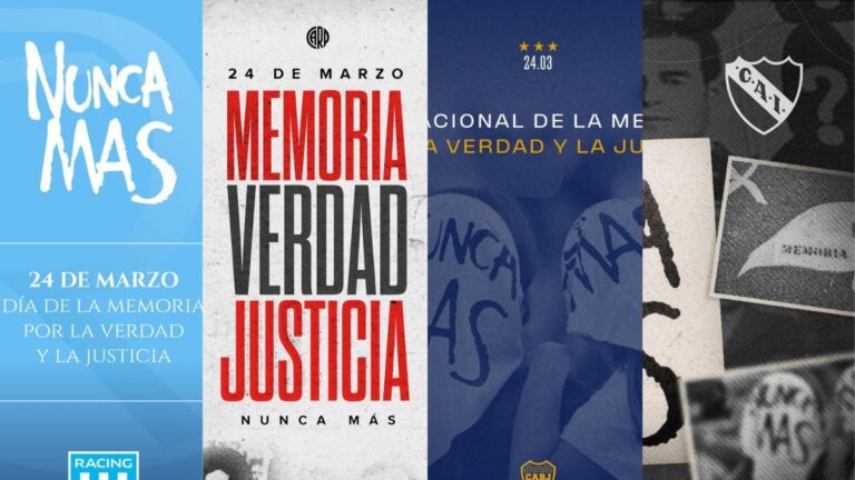 Día de la Memoria: el fútbol argentino volvió a pedir «Verdad y Justicia»
