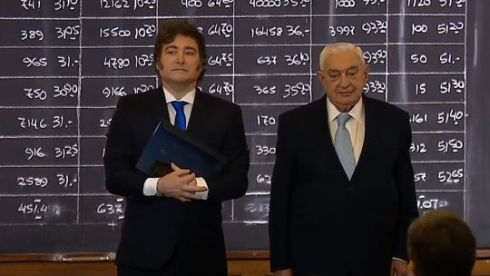 Milei en la Bolsa de Comercio: un discurso entre aplausos y gestos de aburrimiento