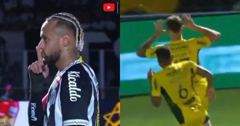 Neymar tuvo una charla privada con el jugador que imitó su festejo en el último partido del Santos
