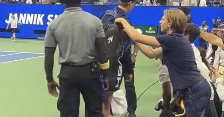 Inseguridad en el US Open: le quisieron robar el bolso a Sinner?