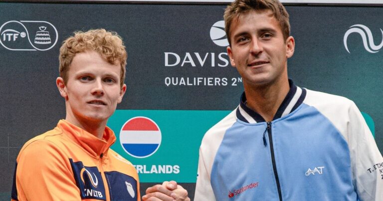 Países Bajos vs Argentina por la Copa Davis, EN VIVO: Tomás Etcheverry enfrenta a Jesper De Jong por el primer punto de la serie